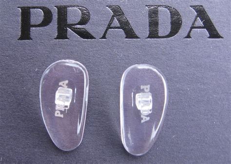 prada authentic nose pads silver print size large|Prada Nose Pads .